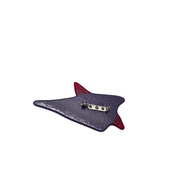 Handcrafted Dichroic Glass Abstract Brooch Pin - Picture 6 of 10